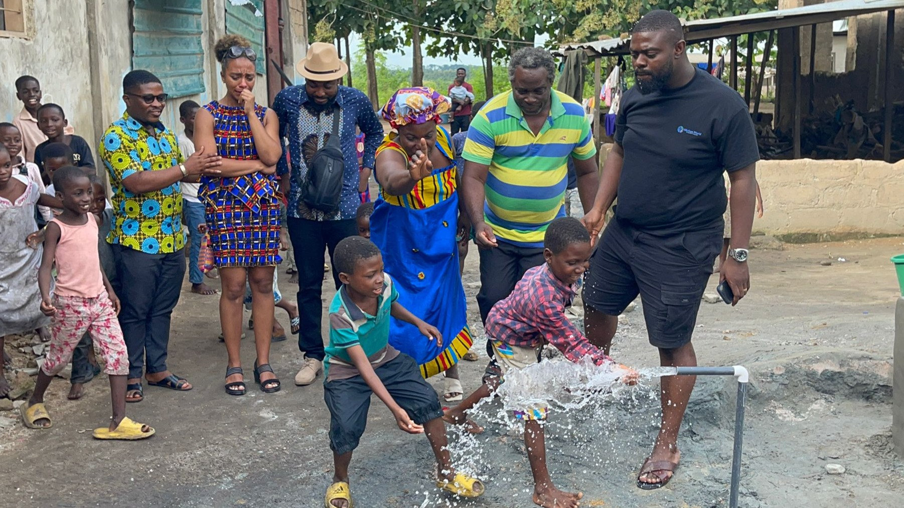 Borehole Commission Ceremony, Ghana, West Africa.