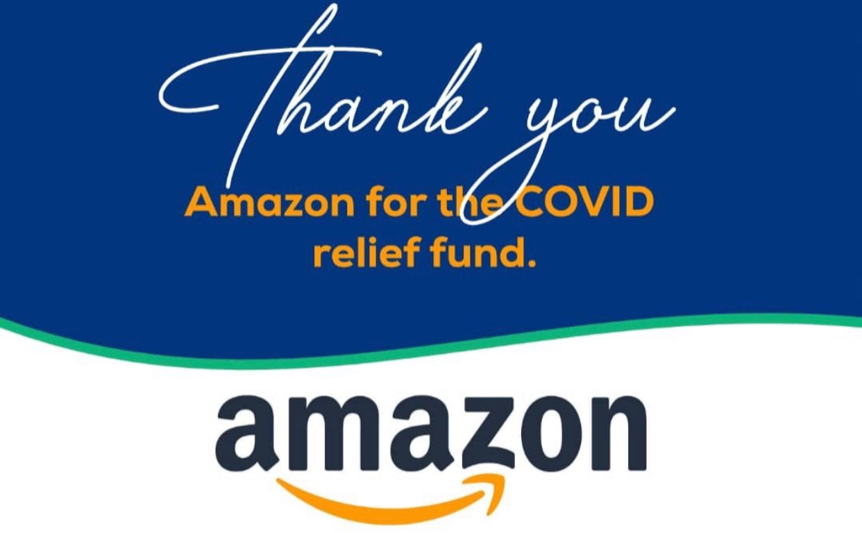 Thank you Amazon for the COVID relief fund.